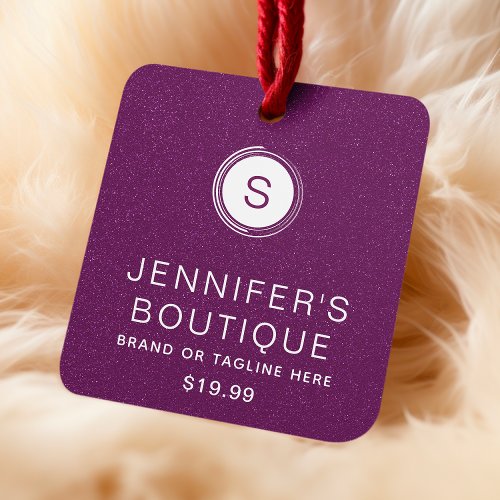 Clothing Tags Small Business Purple Glitter