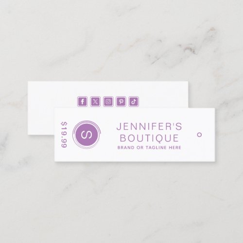 Clothing Tags Small Business Purple Price Tags