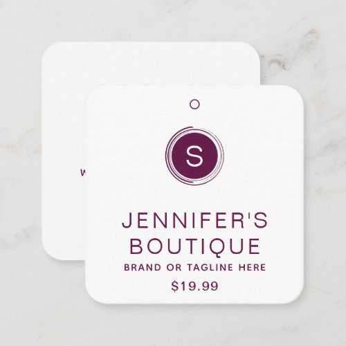 Clothing Tags Small Business Purple White