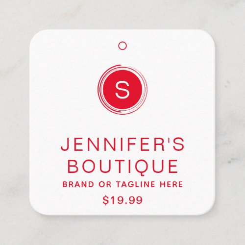 Clothing Tags Small Business Red White
