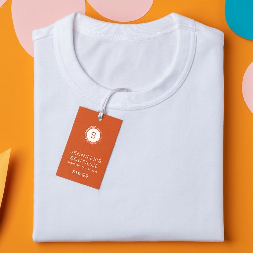 Clothing Tags Small Business Sinopia Orange