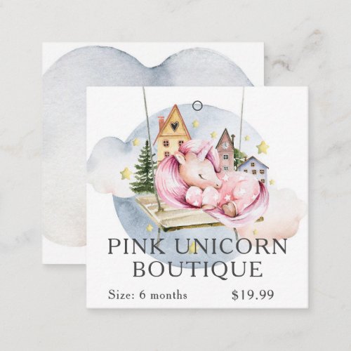 Clothing Tags Small Business Unicorn Baby Kid Cute