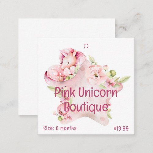 Clothing Tags Small Business Unicorn Baby Kid Cute