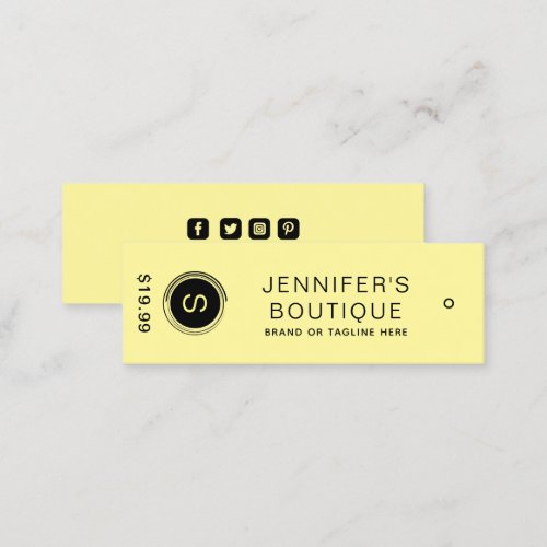 Clothing Tags Small Business Yellow Price Tag