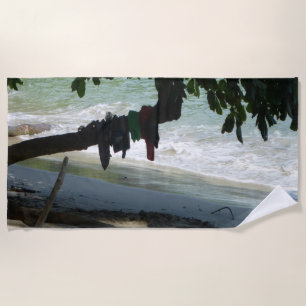 Cloths hanging on a Tree Beach Towel
