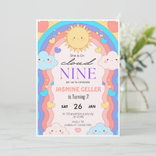 Cloud 9 Birthday invitation