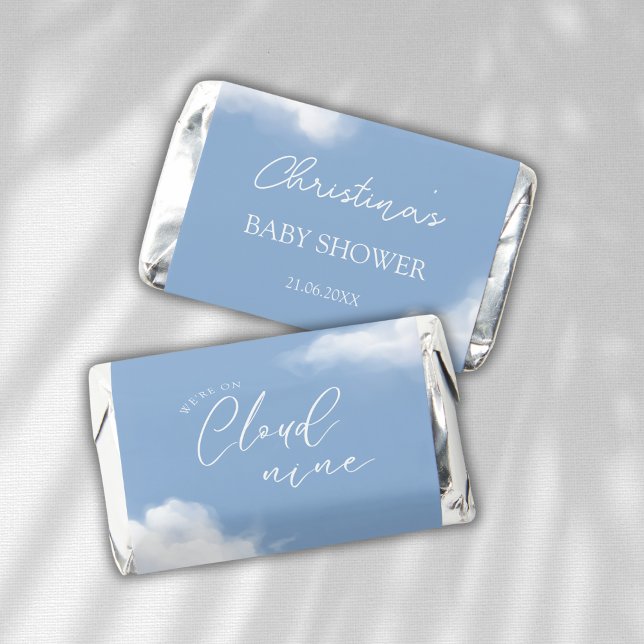 Cloud 9 Blue Baby Shower Personalized Hershey's Miniatures (Creator Uploaded)