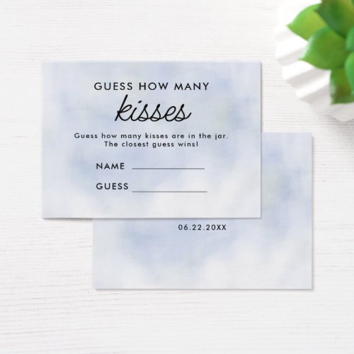 Cloud 9 Blue Sky Guess How Many Kisses Game