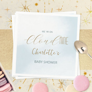 Cloud 9 Celestial Blue Baby Shower Napkins