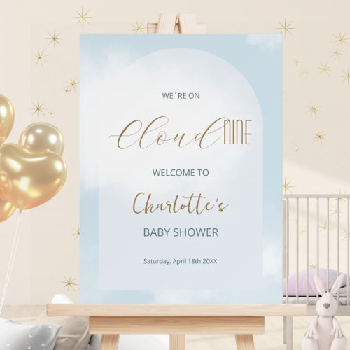 Cloud 9 Celestial Blue Welcome Baby Shower Foam Board