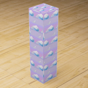 Cloud 9 Cloudy Purple and Blue Wine Box