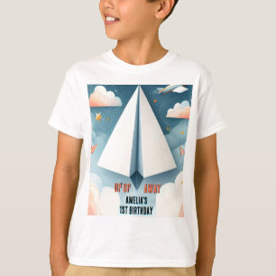 Cloud 9 Fly Kids Sky Joy Airplane 1st Birthday T-Shirt