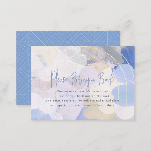 Cloud 9 Gouache Baby Shower Please Bring a Book Enclosure Card