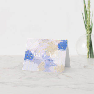 Cloud 9 Gouache Paint Brush Stroke Baby Shower Letterpress Thank You Card