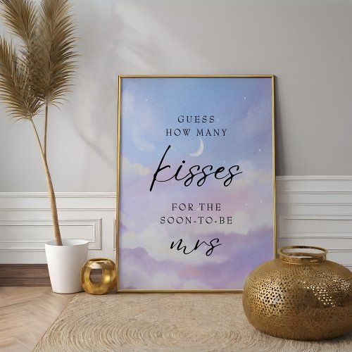 Cloud 9 Guess How Many Kisses Bridal Shower Game  Poster