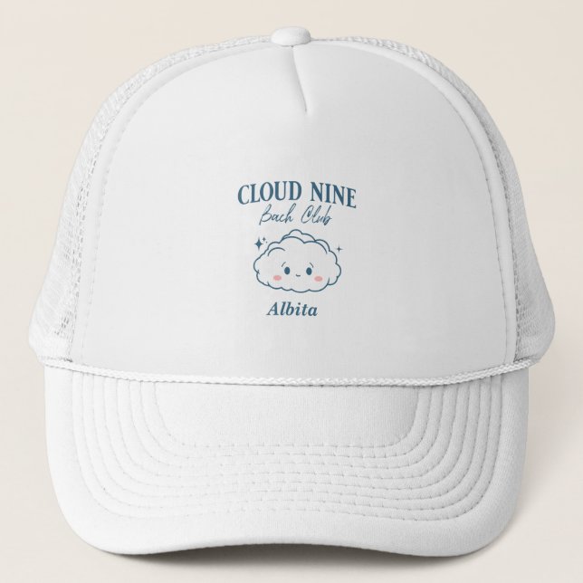 cloud 9 kawaii bachelorette trucker hat (Front)