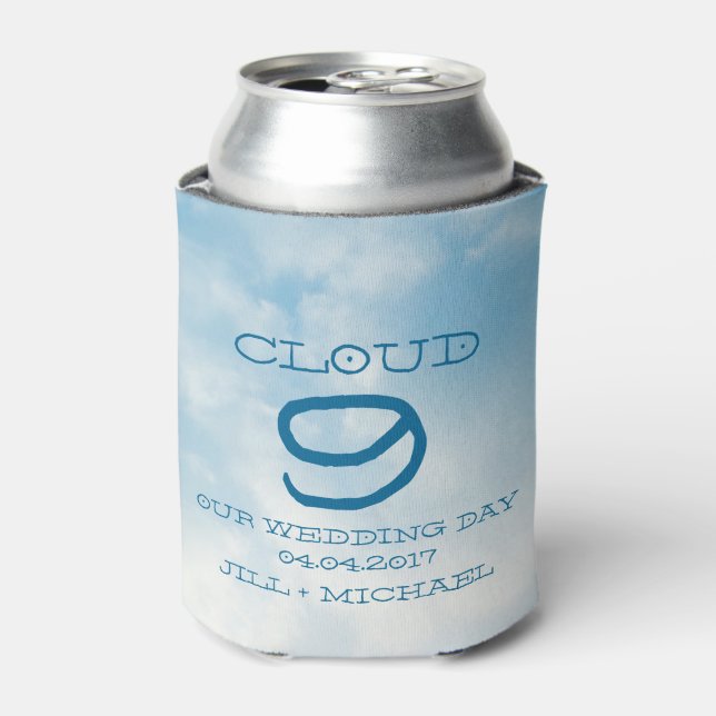 Cloud 9 Nine Wedding Day Favors Can Cooler (Can Front)