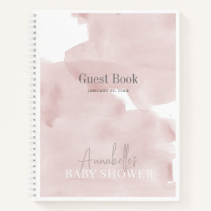 Cloud 9 Pink Sky Girl Baby Shower Guest Book