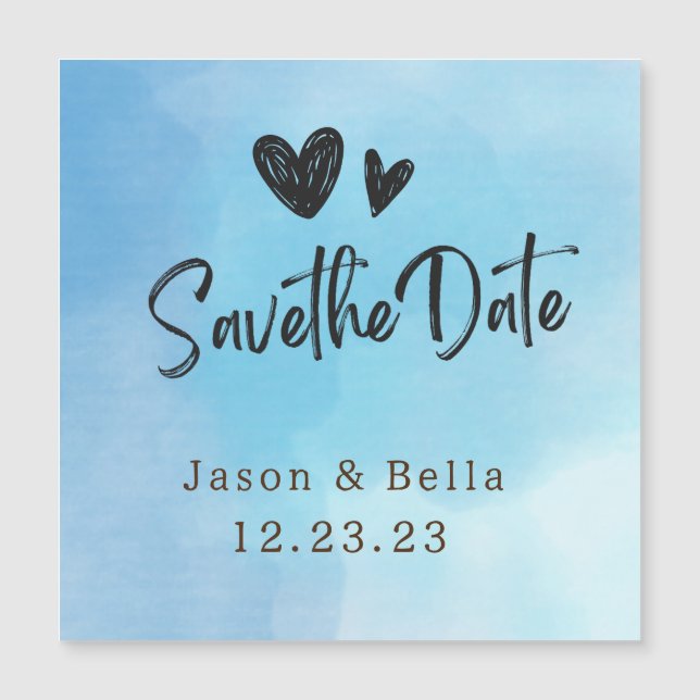 Cloud 9 Simply & Lovely Save the Date Magnet (Front)