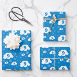 Cloud 9 Wrapping Paper Flat Sheet Set of 3<br><div class="desc">Let someone special know you are walking on cloud 9 with this cute wrapping paper set!</div>