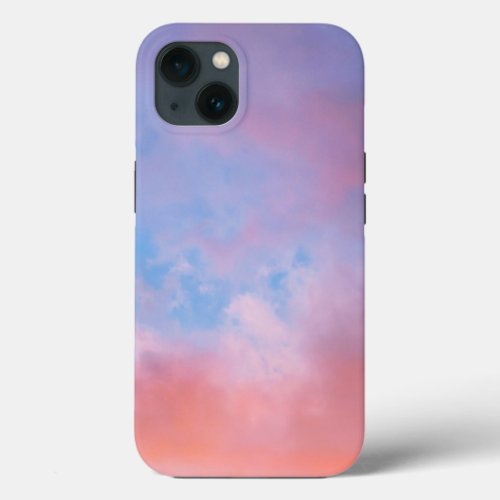  cloud aesthetic sky pastel star light crescent  iPhone 13 case