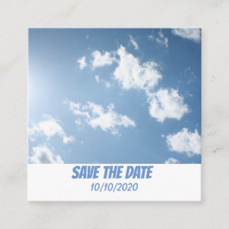 Cloud and clear blue sky SAVE THE DATE Enclosure Card