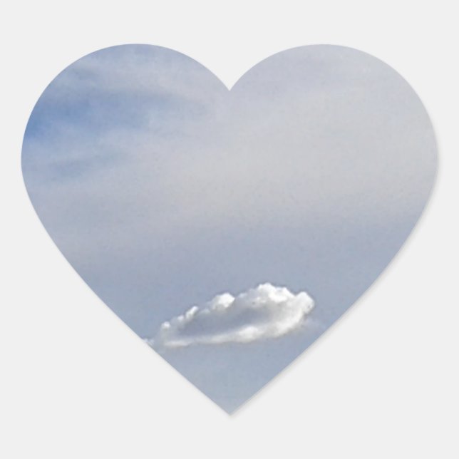 Cloud And Cloud Heart Sticker (Front)