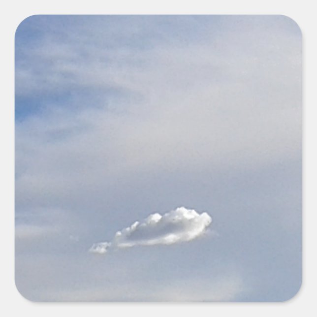 Cloud And Cloud Square Sticker (Front)