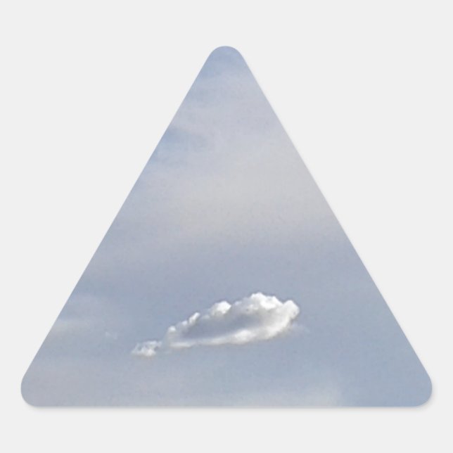 Cloud And Cloud Triangle Sticker (Front)