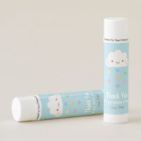 Cloud and Heart Sprinkles, Thank You Baby Shower Lip Balm