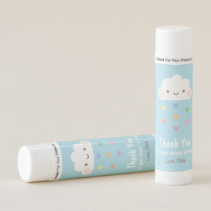 Cloud and Heart Sprinkles, Thank You Baby Shower Lip Balm