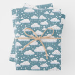 Cloud and Rain Wrapping Paper Sheets