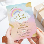 Cloud and rainbow Kid's Colorful 9th Birthday Invitation<br><div class="desc">Cloud and rainbow Kid's Colorful 9th Birthday Invitation</div>