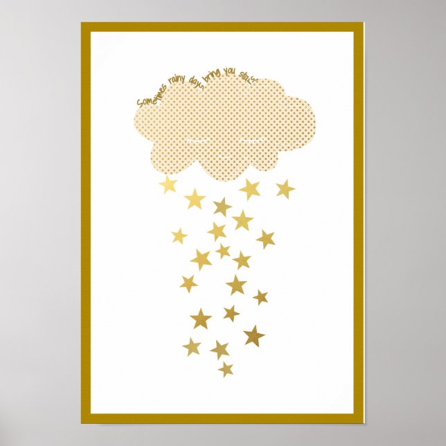 Cloud and Stars Nursery Print (Front)