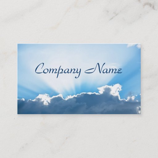 Customizable Cloud and Sun Business Card