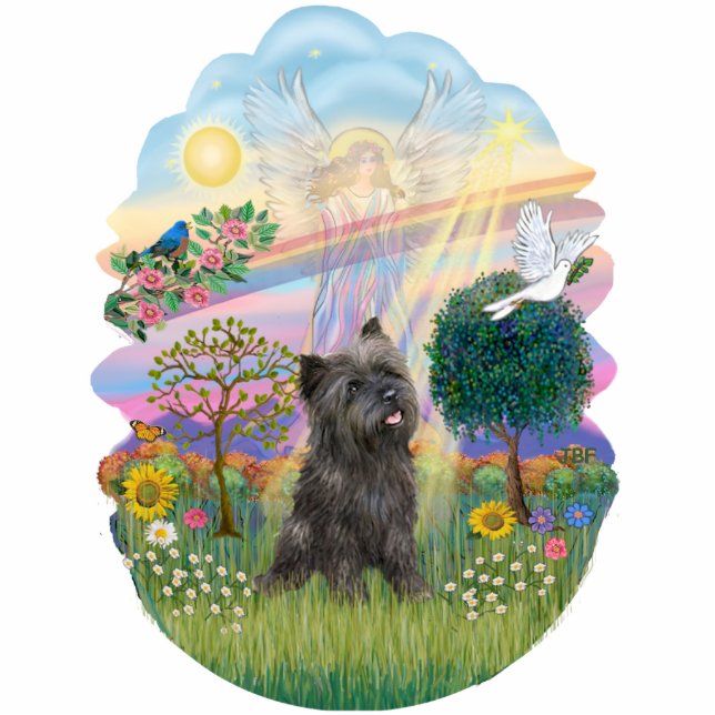 Cloud Angel - Brindle Cairn Terrier #21 Cutout (Front)