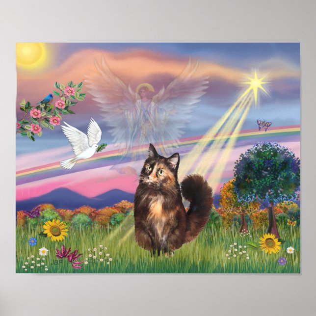 Cloud Angel - Maine Coon Cat Shellby Poster (Front)