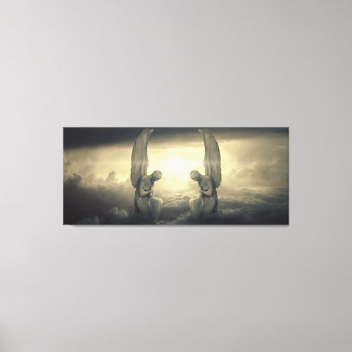 cloud angels wrapped canvas