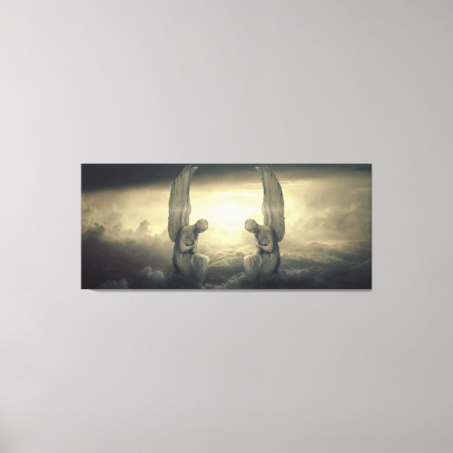 cloud angels wrapped canvas print (Front)