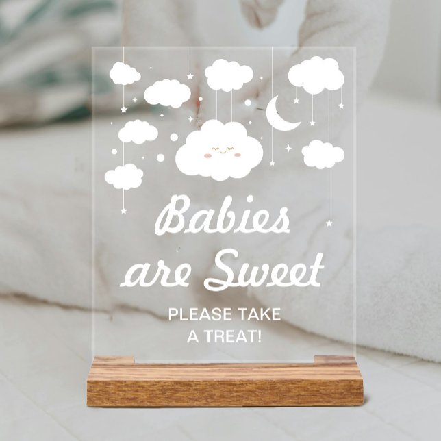 Cloud Baby Shower Favor  Acrylic Sign (Creator Uploaded)