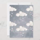 Cloud Baby Shower Invitation Raindrop Love (Back)