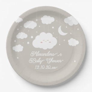 Cloud Baby Shower Paper Plates