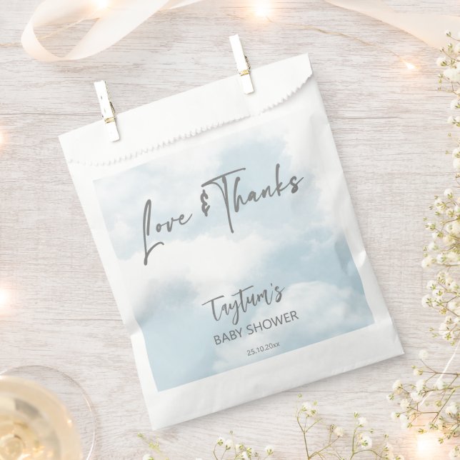 Cloud baby shower pastel clouds thank you favor bag (Clipped)