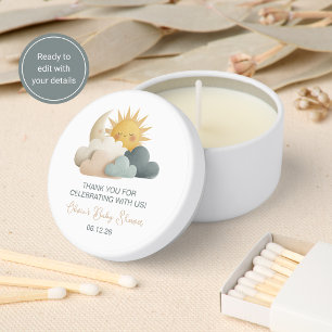 Cloud Baby Shower Theme Mini Candle Favors