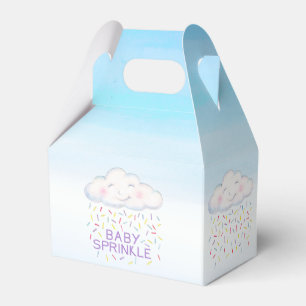 Cloud baby sprinkle blue watercolor thank you favor boxes