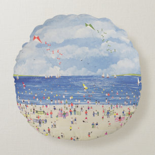Cloud Beach Round Pillow