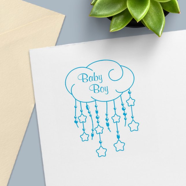 Cloud Beads Stars Mobile Baby Boy Self-inking Stamp (Creator Uploaded)
