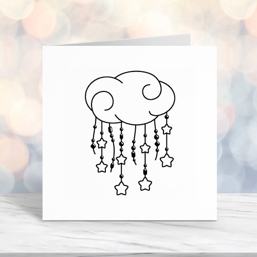 Cloud Beads Stars Mobile Baby Self_inking Stamp