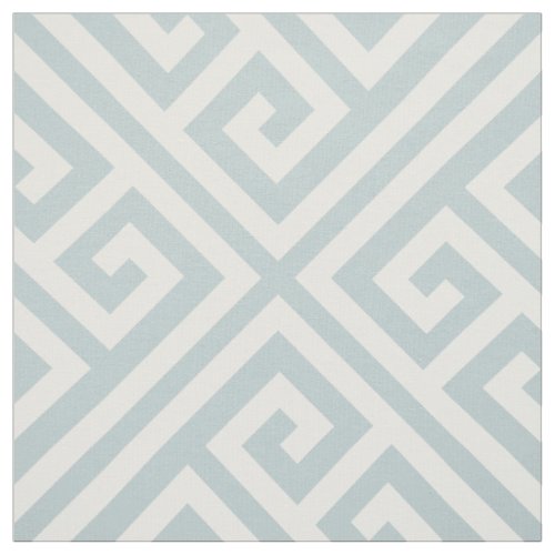 Cloud Blue Greek Key Large Scale Fabric