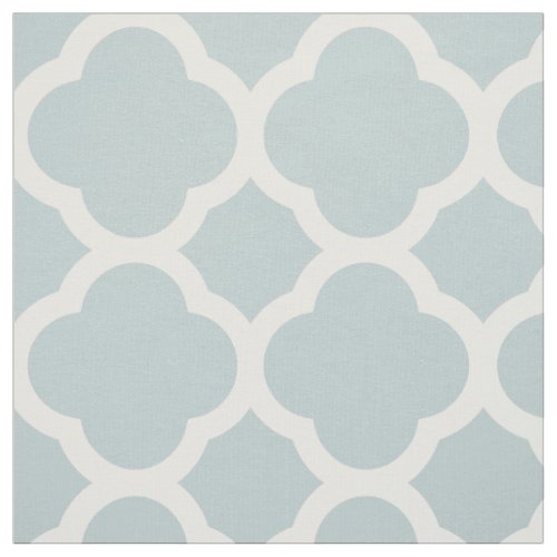 Cloud Blue Modern Quatrefoil Large Scale Fabric